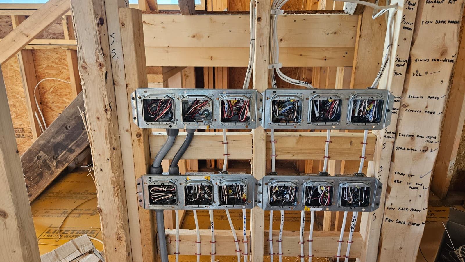 Completed electrical project by The One Above Electrical
